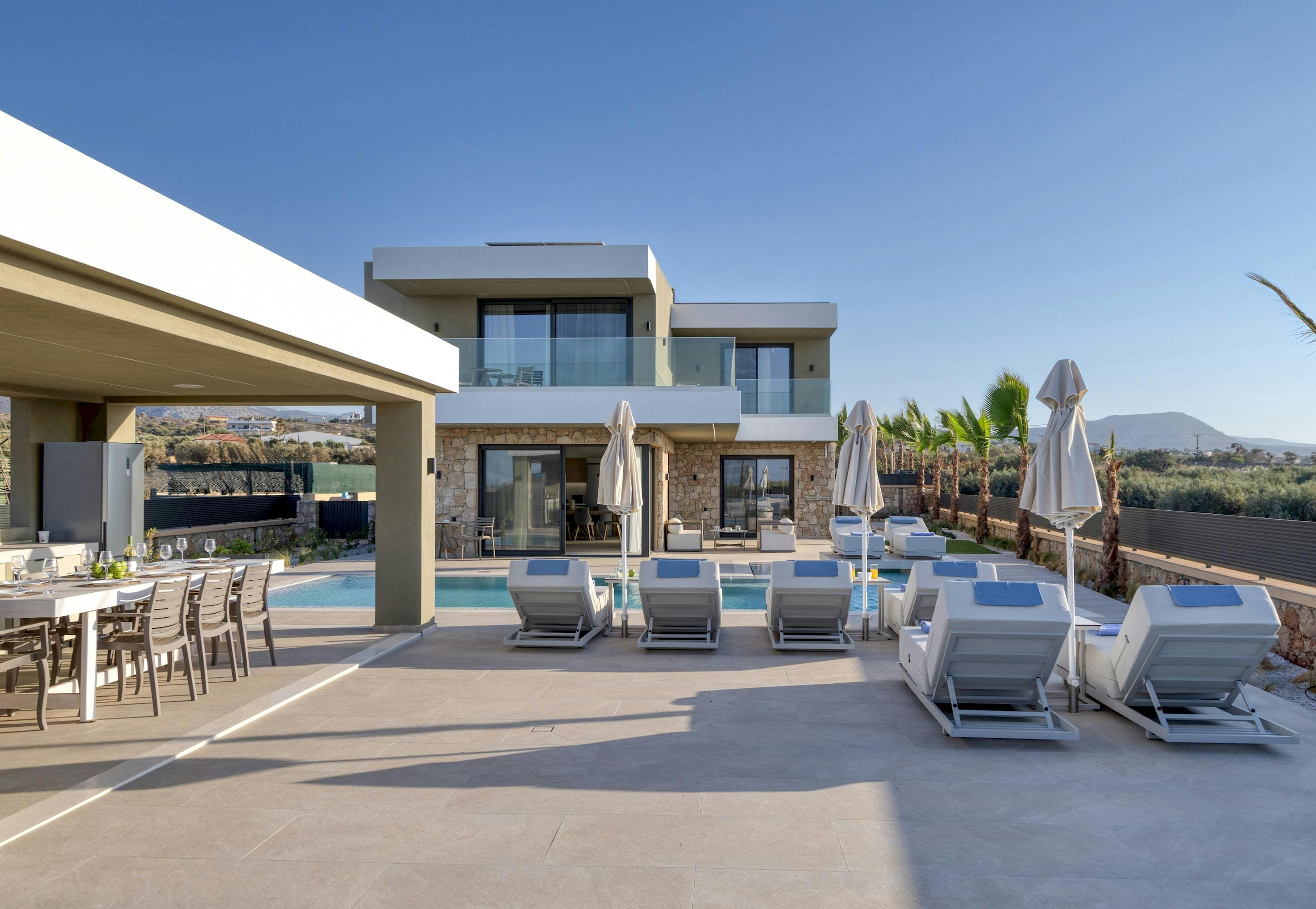 Villa Koumari Hersonissos: Luxury 4-Bedroom Villa with Private Pool and Sea Views, Crete