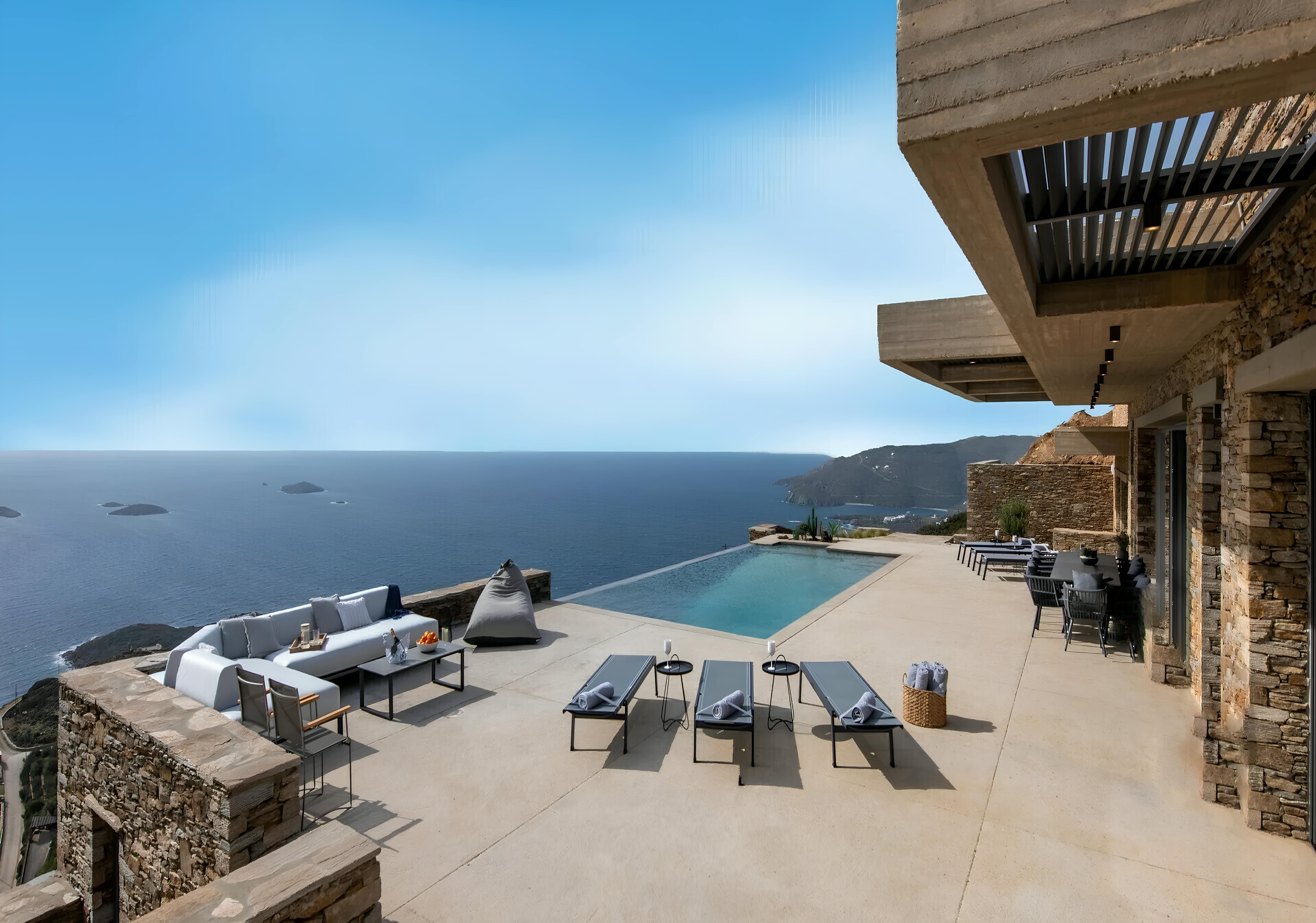 Villa Kounoupis Andros: Luxury 5-Bedroom Villa with Infinity Pool and Sea Views, Andros