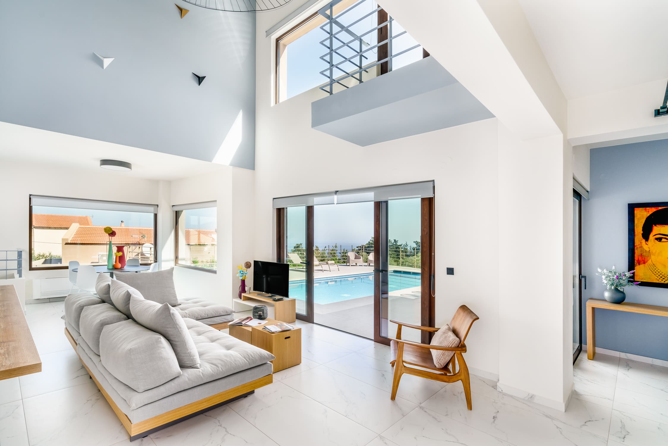 Villa Kourna Kokkino: Spacious 4-Bedroom Apartment with Private Pool and Sea Views, Kokkino Chorio