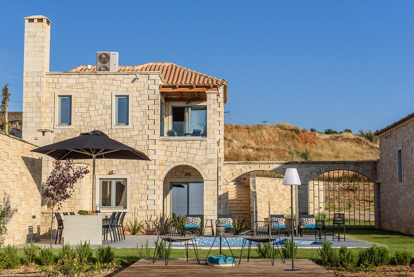 Villa Kriokastro Agkisaras: Stylish 3-Bedroom Apartment with Pool and Sea Views, Crete Greece
