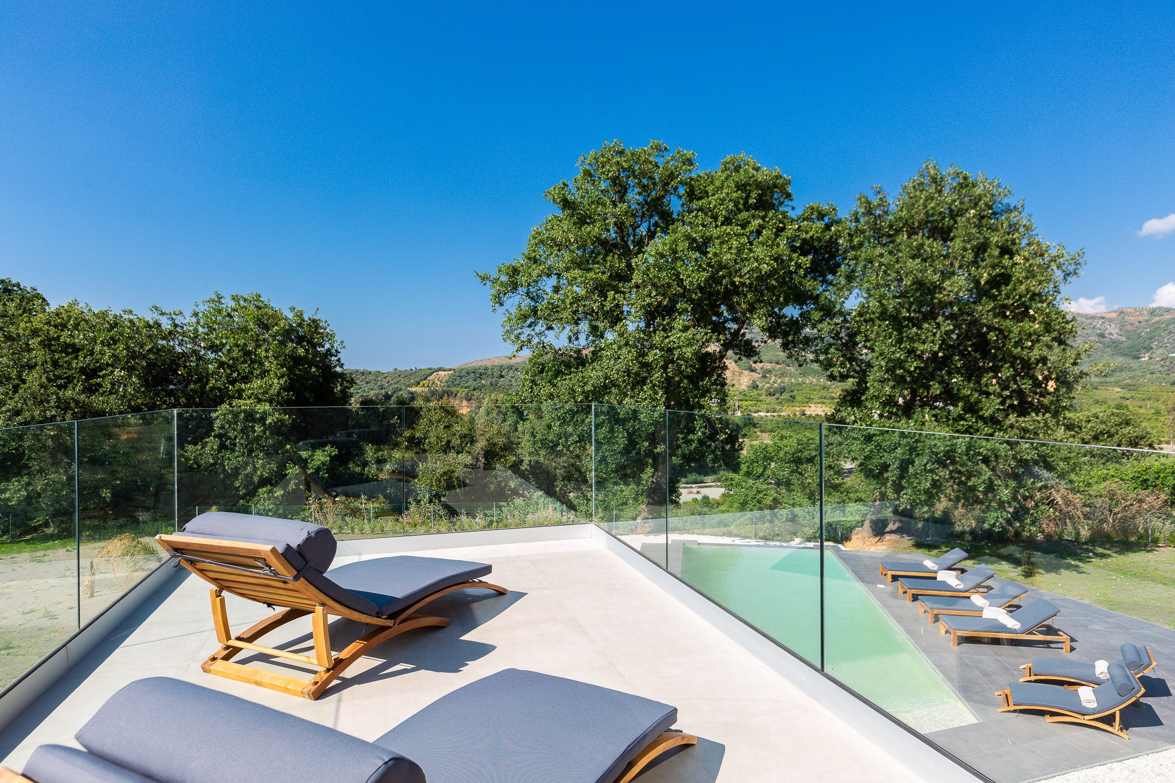 Villa Kyanos Koukounaries Agia Marina: Spacious 6-Bedroom Apartment with Pool and Countryside Views, Crete