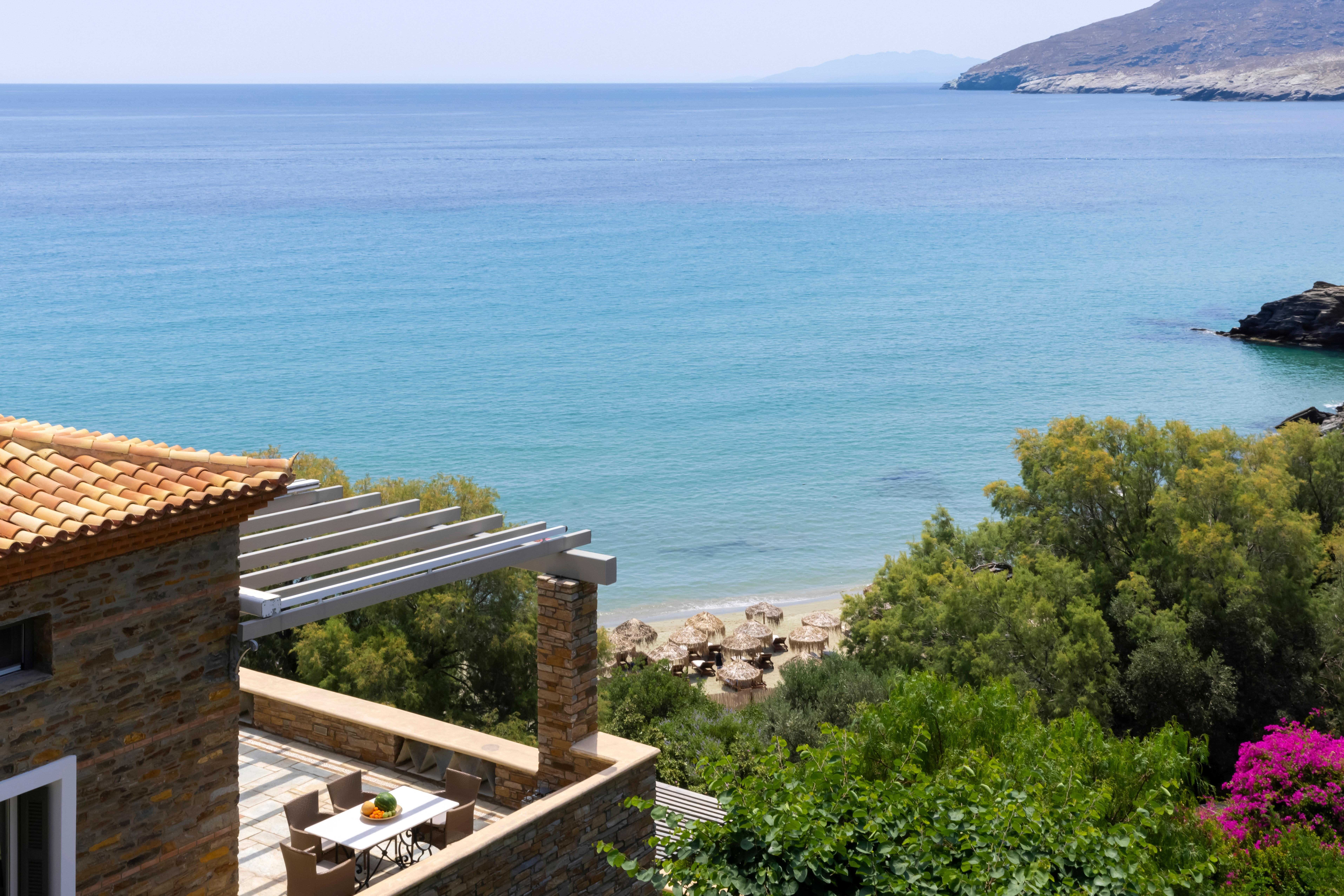 Villa Chrysos Ormos Andros: Luxury 5-Bedroom Villa with Seaview and Beach Access, Andros