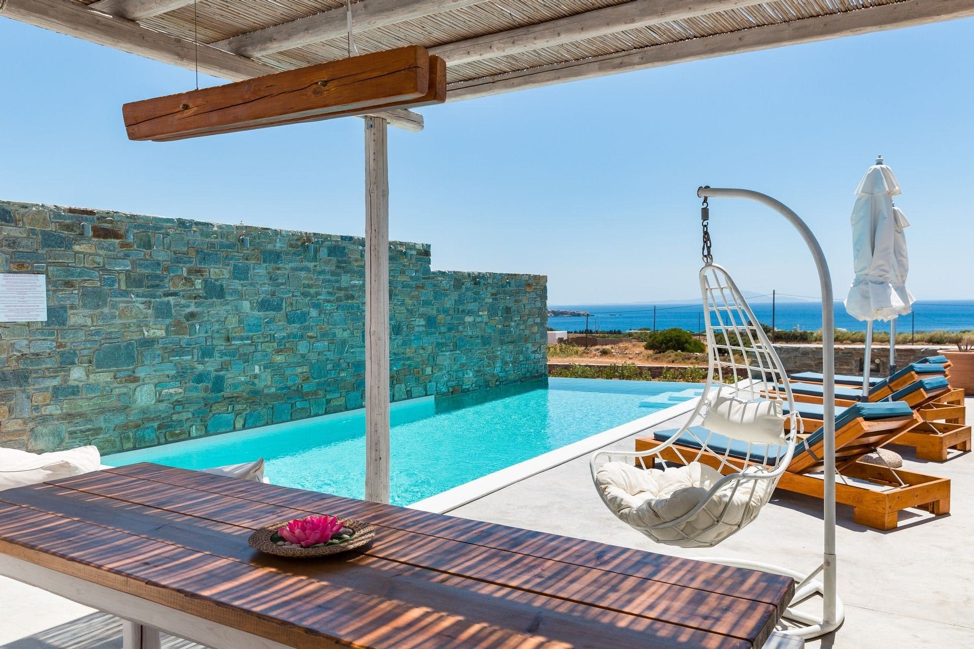 Villa Lysias Marpissa Paros: Luxury 4-Bedroom Villa with Sea View and Pool, Paros