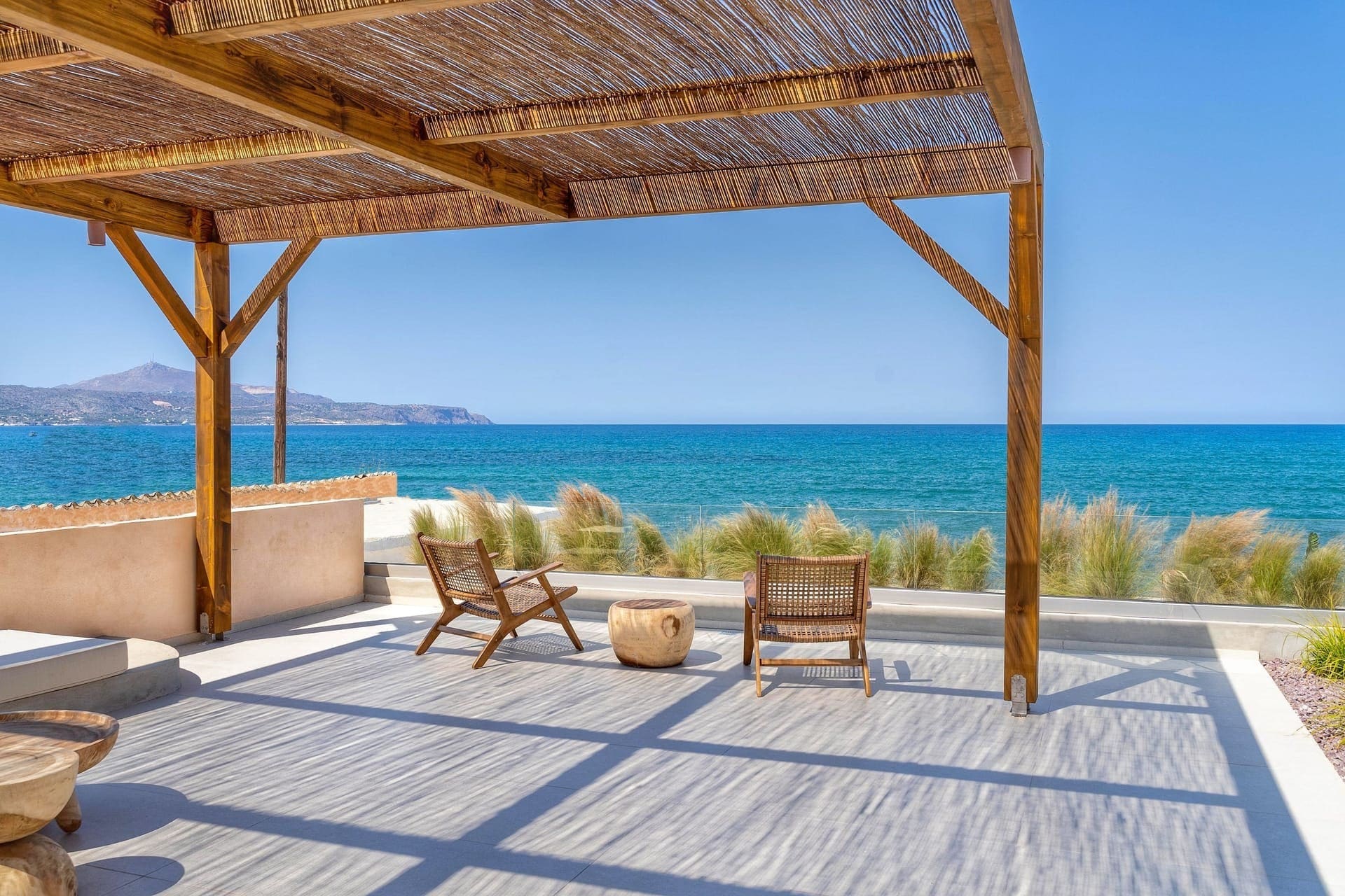 Villa Lefkos Stavros Kokkino Chorio: Luxury 3-Bedroom Apartment with Seaview and Pool, Kokkino Chorio