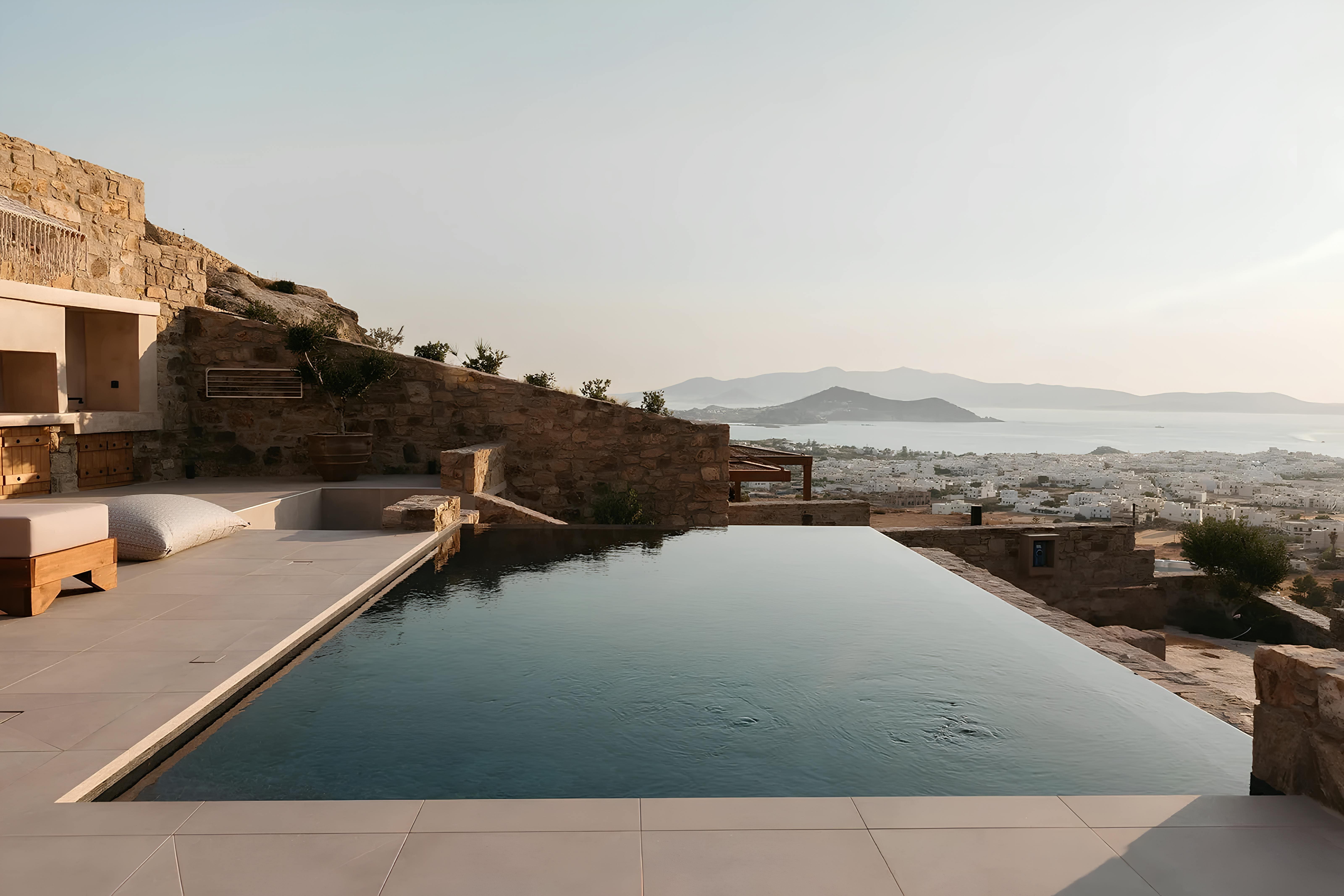Villa Kyanos Apiranthos Naxos: Exclusive 2-Bedroom Luxury Villa with Sea Views and Pool, Naxos