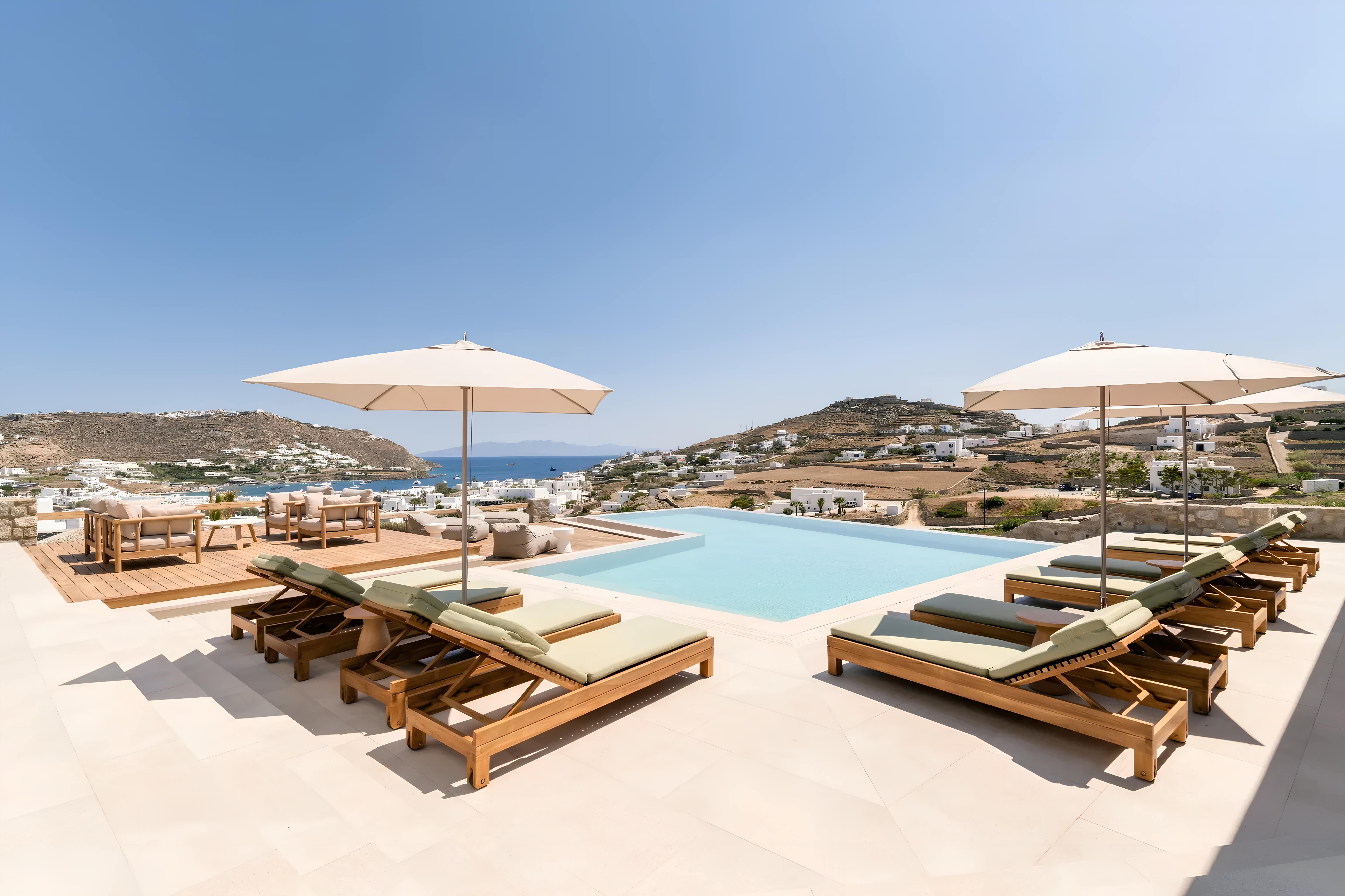 Villa Boreas Agii Anargyri Ornos: Luxury 7-Bedroom Villa with Seaview and Private Pool, Ornos