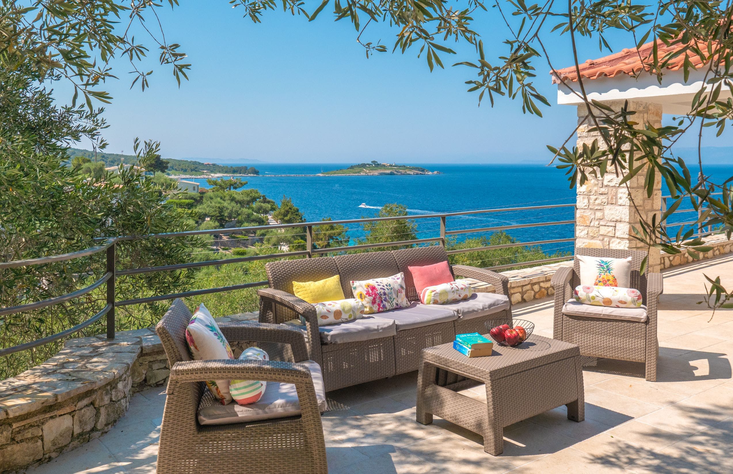 Villa Ostria Voutoumi Paxi: Elegant 3-Bedroom Apartment with Sea Views and Pool, Paxi