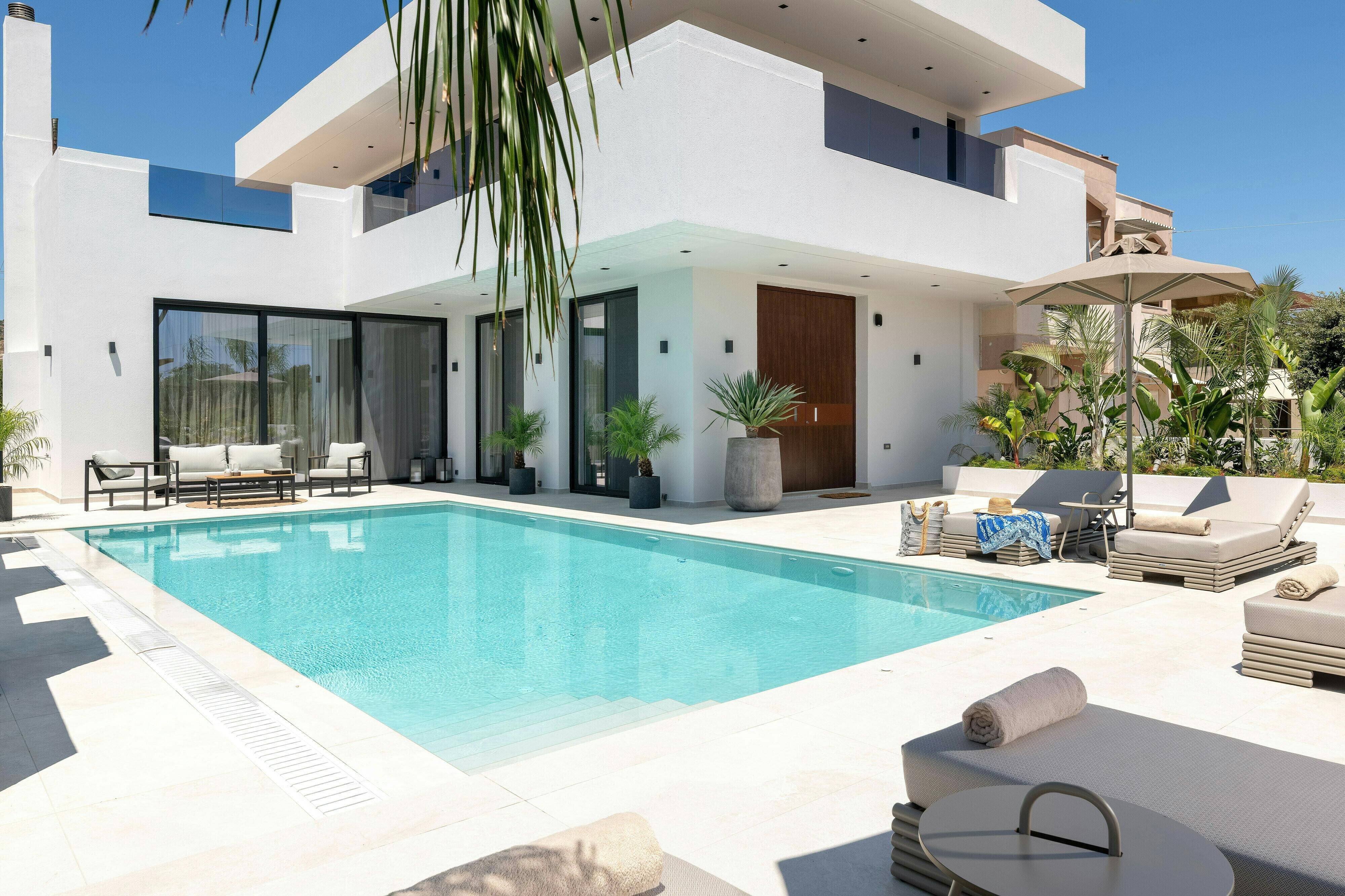 Villa Zephyros Haraki Rhodes: Luxury 3-Bedroom Villa with Seaview and Pool, Rhodes
