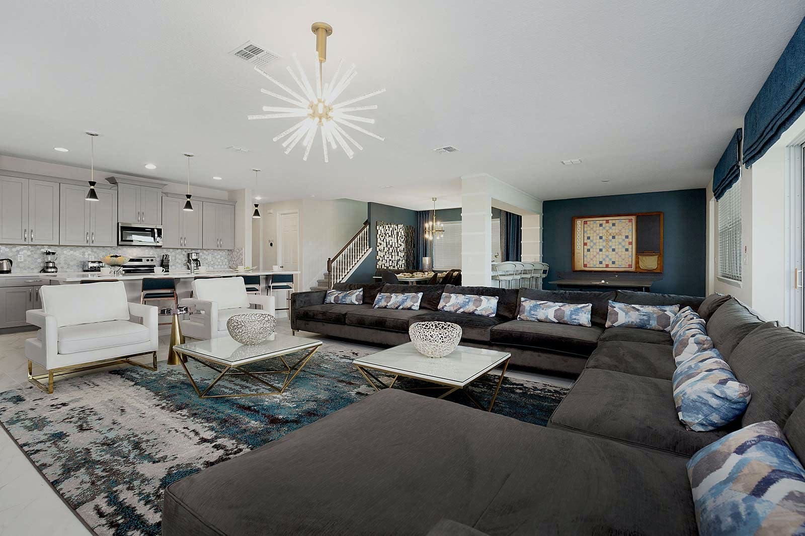 Villa Carmesí Poinciana Florida: Luxury 9-Bedroom Villa with Private Pool and Gym, Osceola County