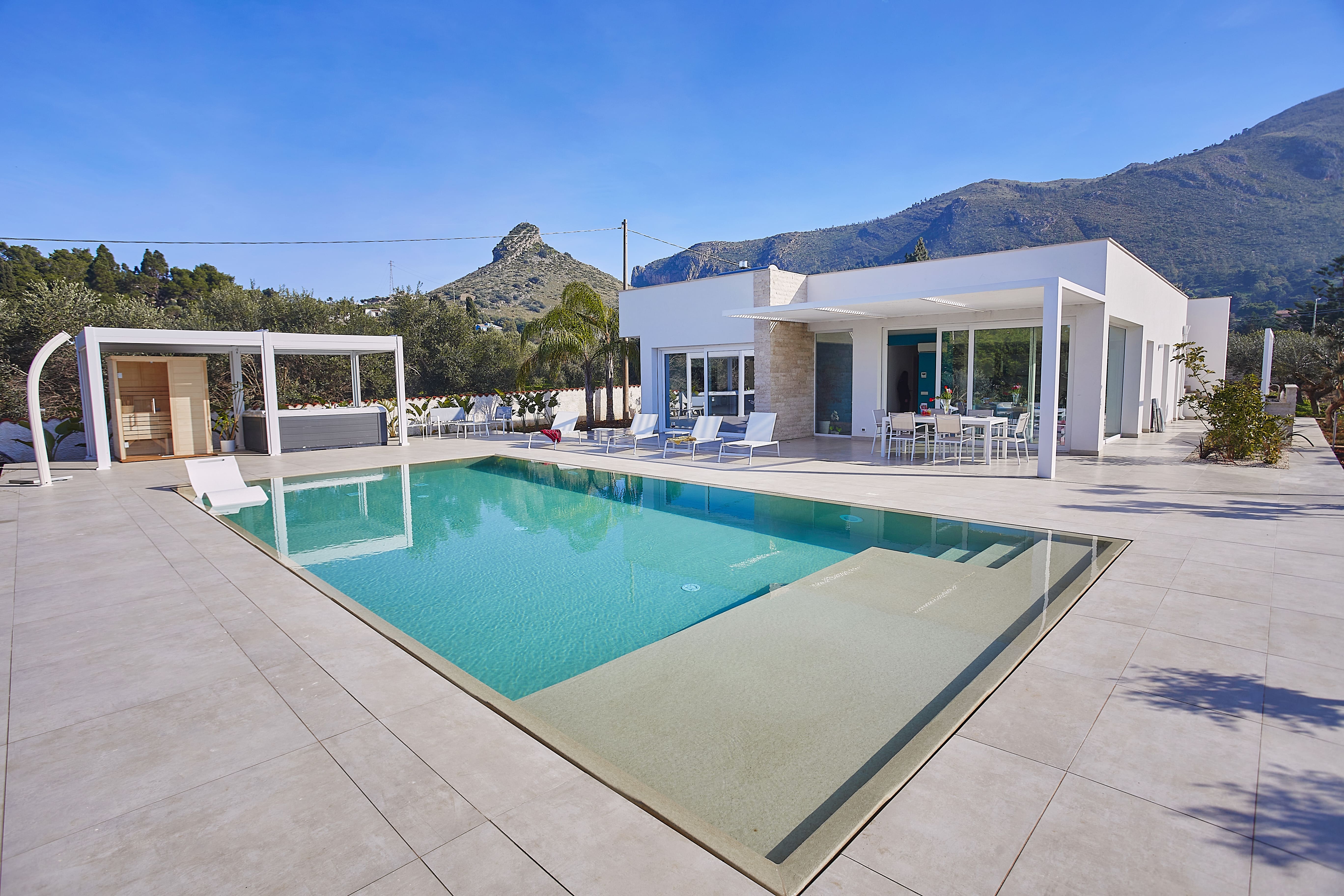 Villa Zagara Castellammare: Luxury 3-Bedroom Villa with Private Pool and Sauna, Trapani Sicily