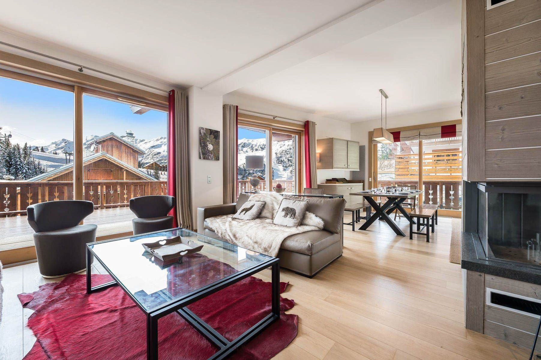 Chalet Cristallin Ronzième Méribel: 3-Bedroom Ski-In Chalet Apartment with Spa & Sauna in Meribe
