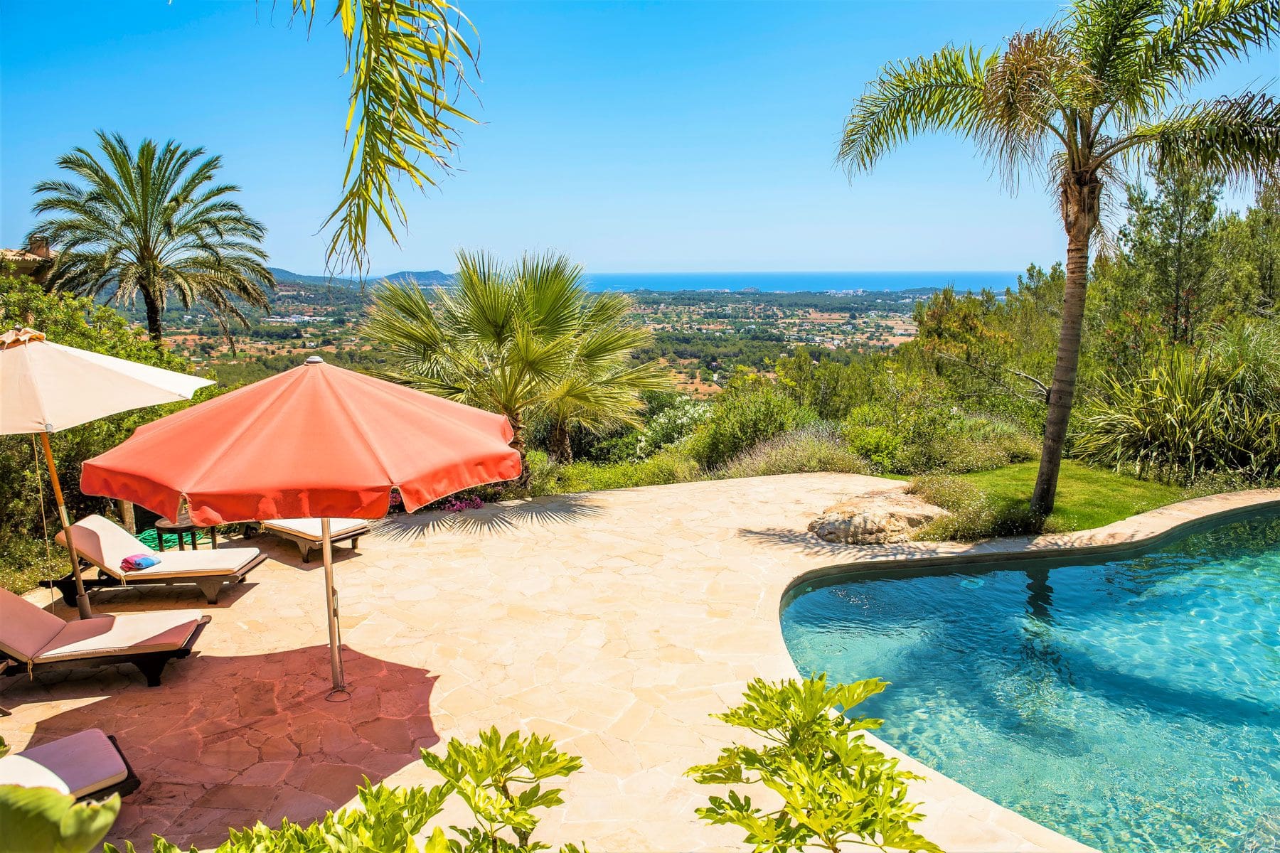 Villa Azahar Siesta Eulalia: 4-Bedroom Sea View Villa with Spa in Santa Eulalia, Ibiza