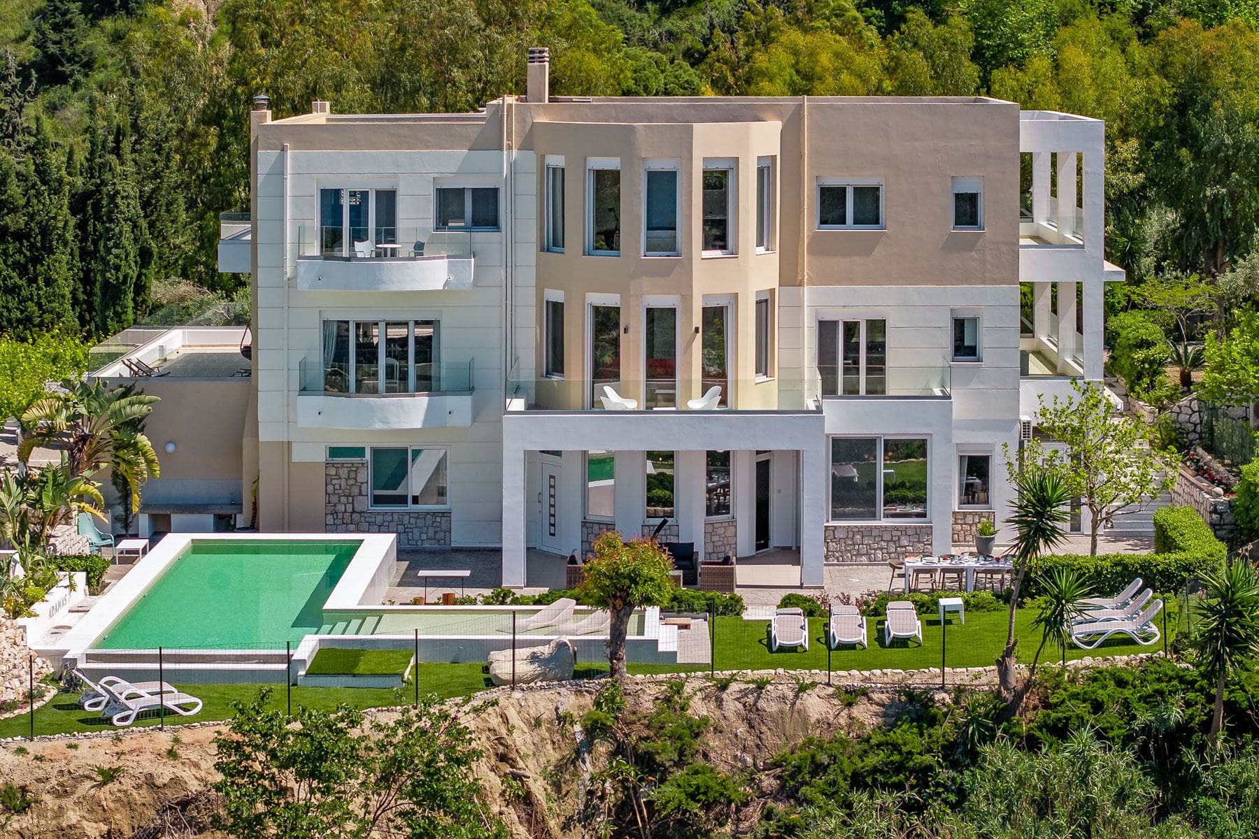 Villa Chrysafgi Lindos Rhodes: 4-Bedroom Infinity Pool Sea View Luxury Villa Rental Rhodes