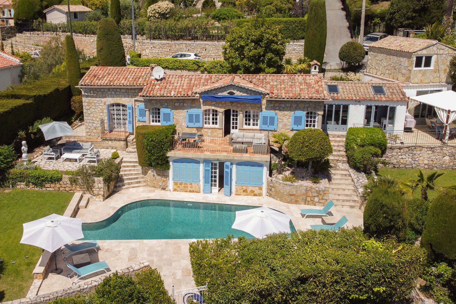 Villa Jasmin Mouans Grasse: 4 Bedroom Provençal Villa with Infinity Pool and Sea Views i